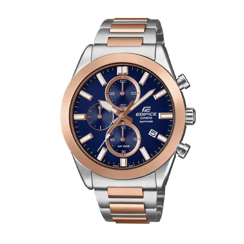Casio Edifice Blue Dial Two-tone Men's Watch- EFB-710SG-2AV
